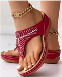 Women Casual Sandals 2024, Crystal Rome Fashion Clip Toe Slippers